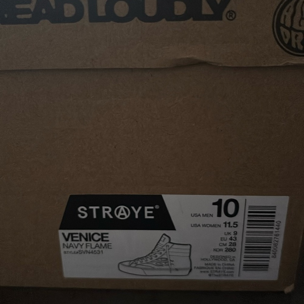 Straye high top blue shoes